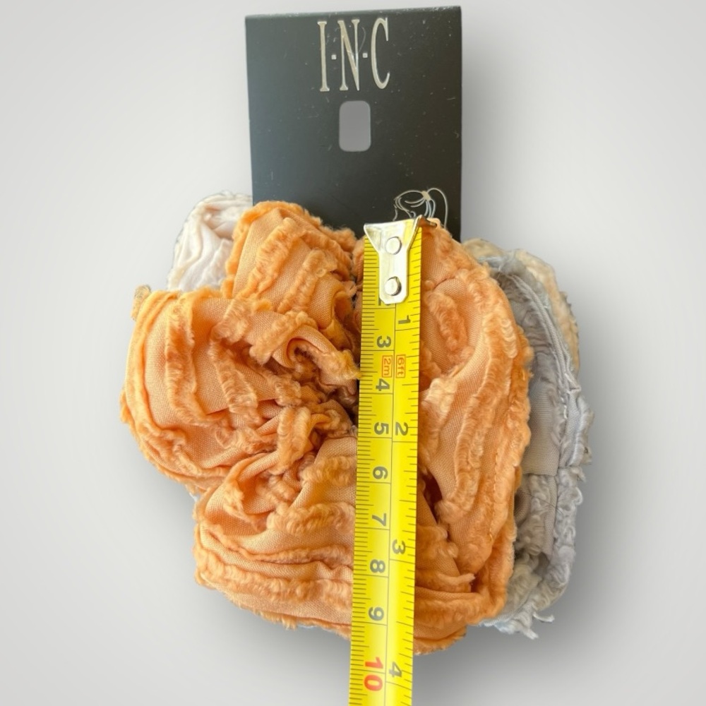 I.N.C. Hair Tie set of 3 Light Brown, Light Blue and Off White New 3.5in x 3.5in - Picture 9 of 9